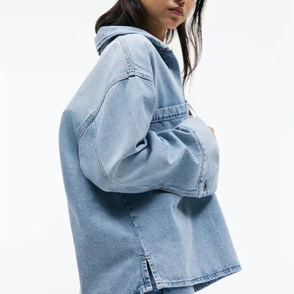 H&M Denim Pullover Shirt Size extra large - Picture 4 of 9